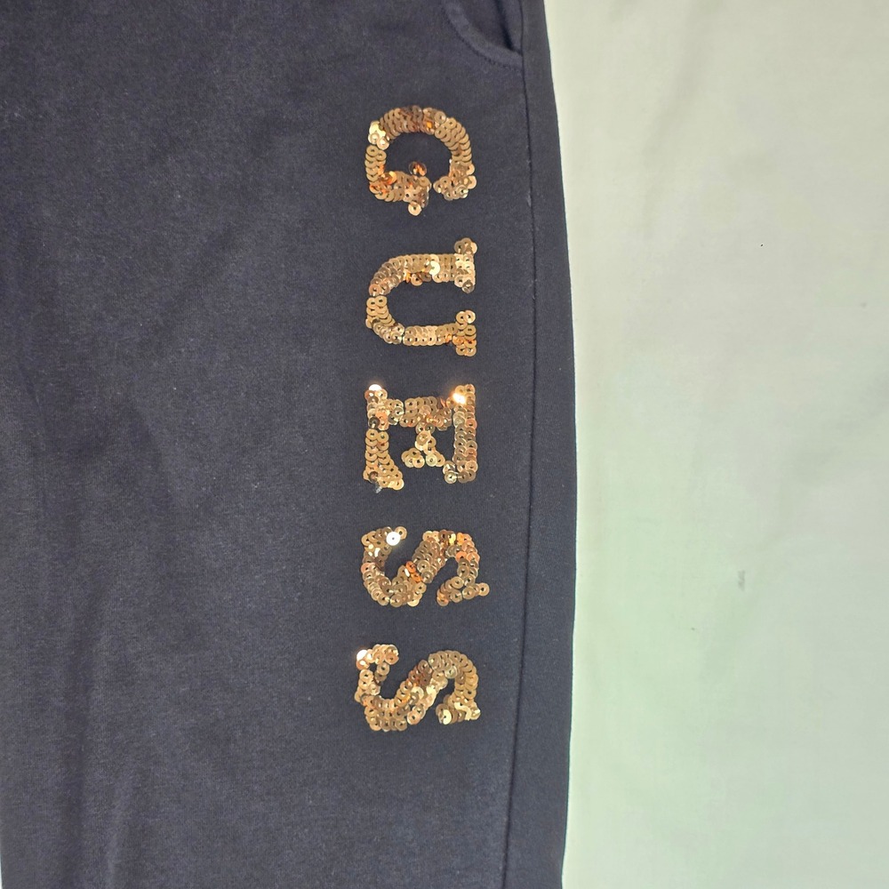 Guess Los Angeles Womens Black Sequin Logo Jogger Sweatpants R1BQ29KAECO Medium - Picture 10 of 16